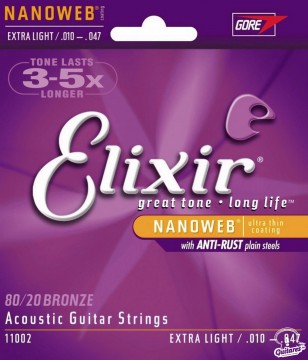 Струны Elixir Nanoweb Bronze, 10-47 Струны Elixir Nanoweb Bronze, 10-47